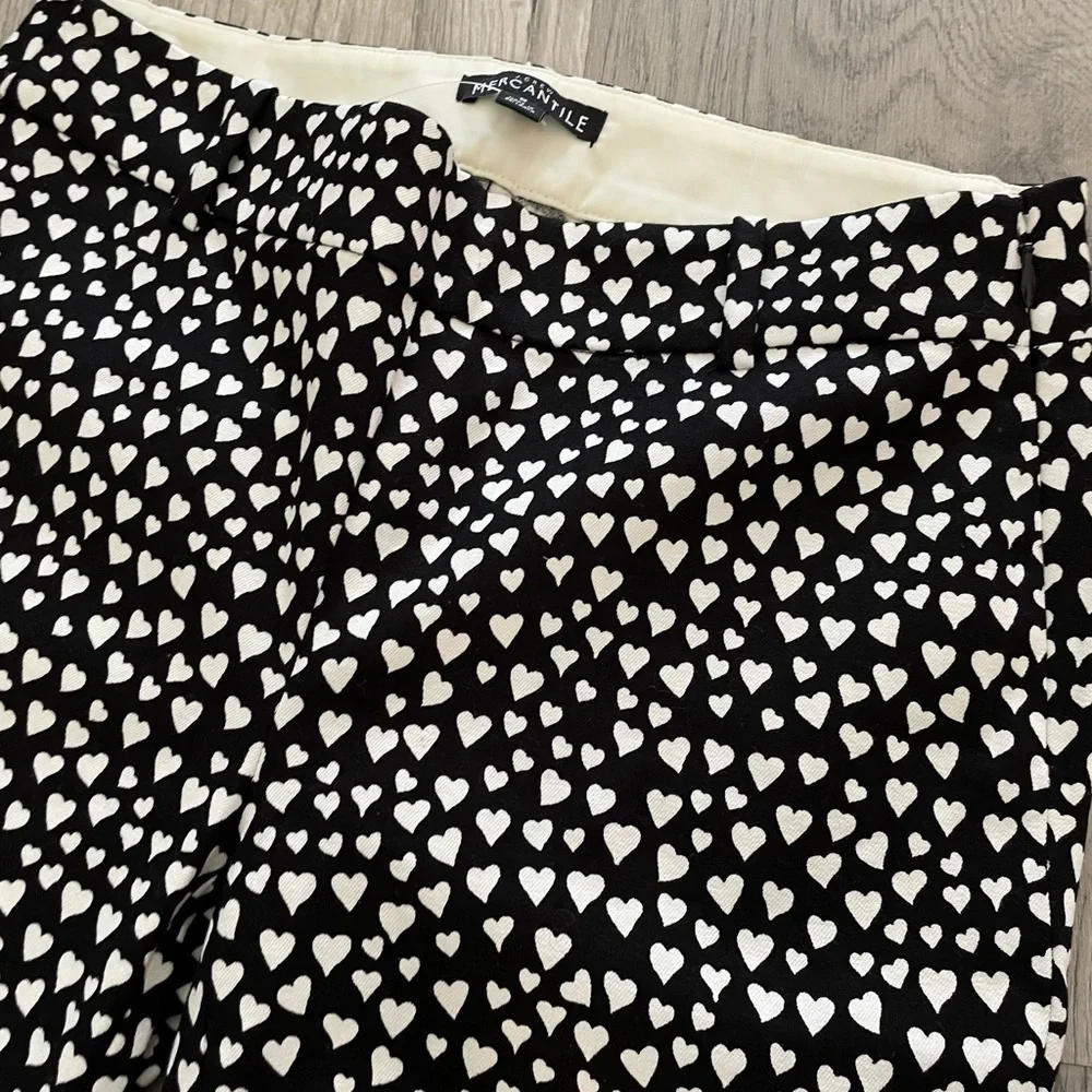 J Crew Marcantile Heart Pants size 0